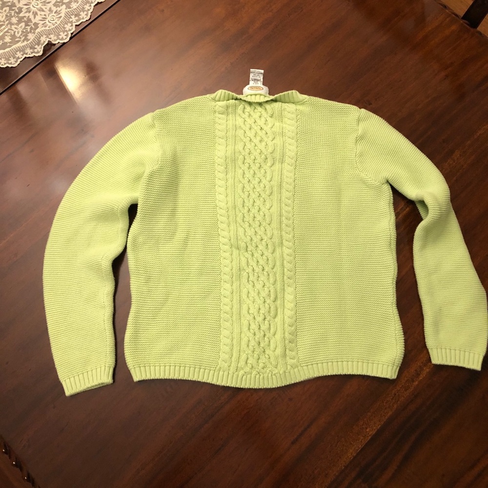 Talbots spring green cotton sweater - Picture 5 of 5
